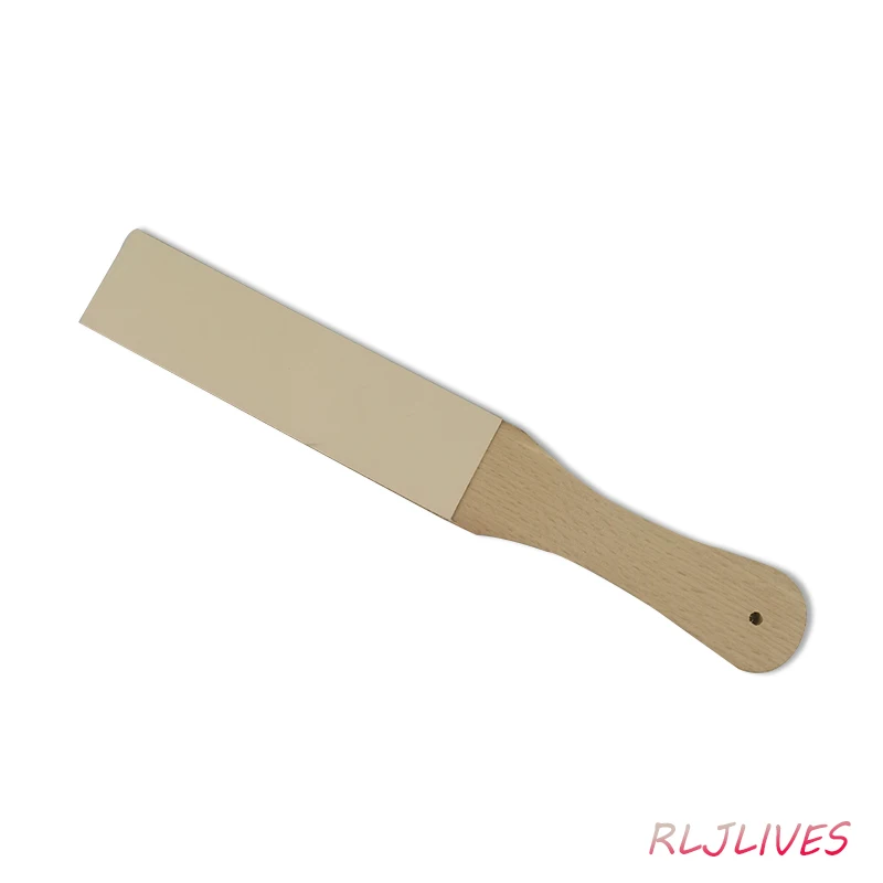 Wooden Handle Leather Sharpener Leather Polish Sharpening Double-sided Sharpening Tool Handmade Polishing Board Blades Tool