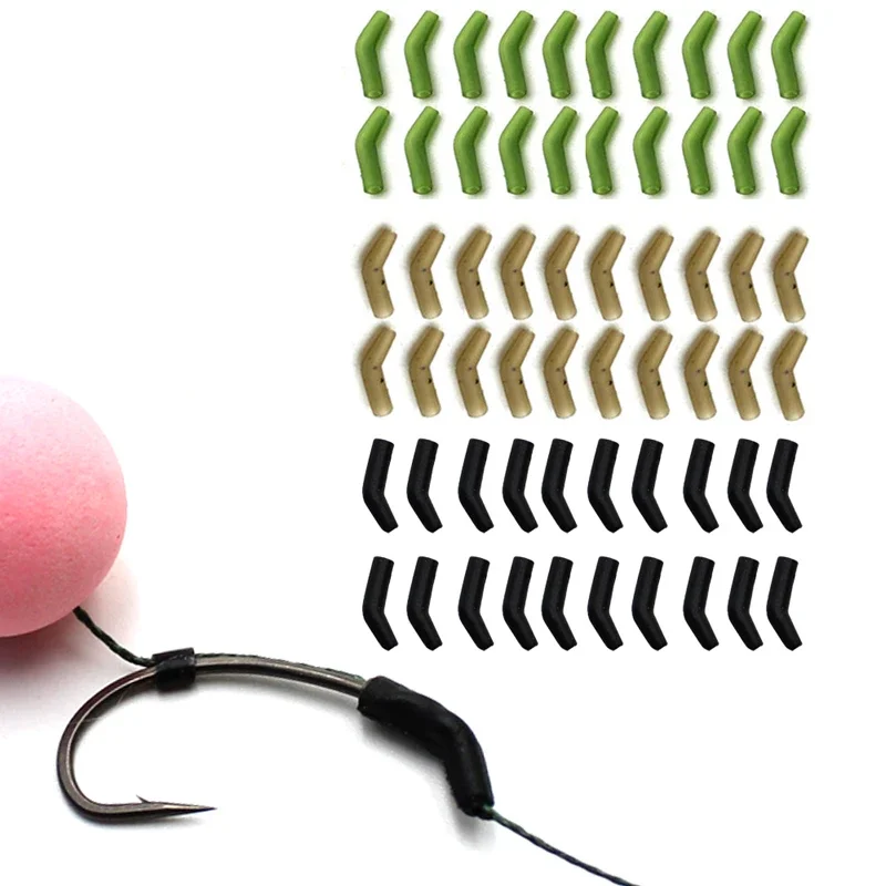 

30pcs Carp Fishing Tackle D Rig Kickers Hooks Line Short Line Aligner Anti Tangle Sleeves for Carp Fishing Hair Chod Ronnie Rig