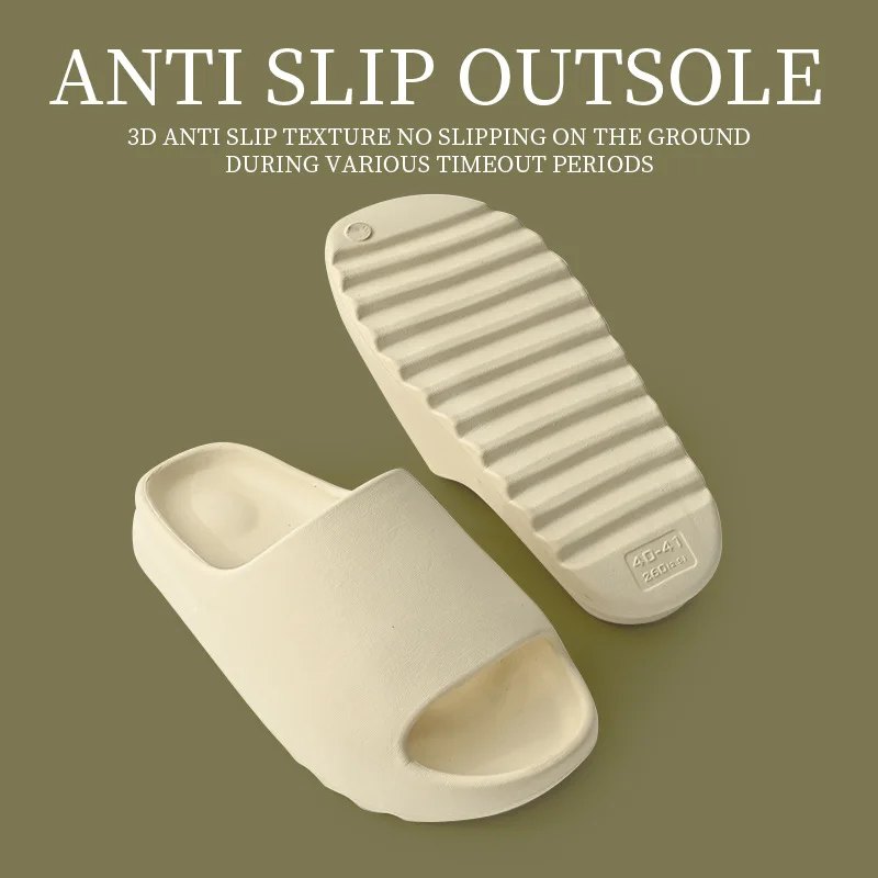 Soft Sole Slippers Women's Summer Home Sandals Men's Beach EVA Soft Thick Soled