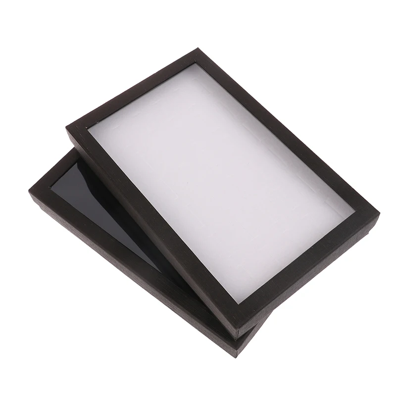 36-Slot Jewelry Ring Display Box Tray Organizer Velvet Organizer Storage Box Gift For Jewelleries Earrings Trinket Show Case