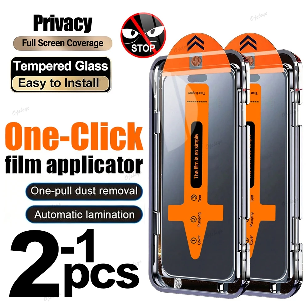 1-2PCS Einfach Installieren Privatsphäre Screen Protector Für Samsung A17 A16 5G A07 A06 A05 A05S A15 a14 A13 A71 A72 A73 Anti-Spy Glas Film – Detail 1