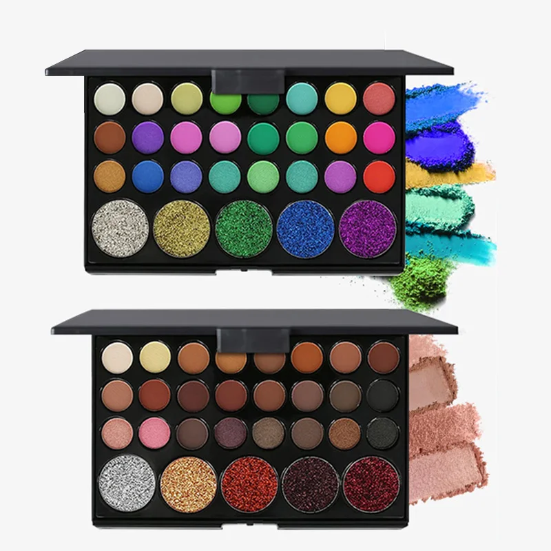 

29/40 Colors Shiny Matte Light palette Multi-color Makeup Single Brush Mascara Eyeshadow Makeup Palette 4-piece set