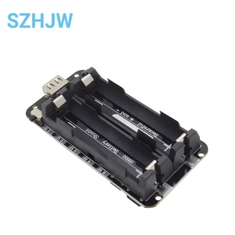 18650 Battery Charge Shield Board with Micro USB and Type-A USB Ports (0.5A)