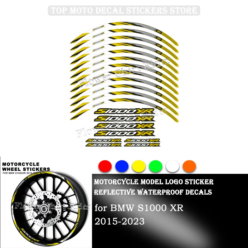 Motorcycle Wheel Sticker Waterproof Hub Decal Rim Stripe Tape 17 Inches For BMW S 1000 S1000 XR 1000XR 2015-2023 2019 2020 2021