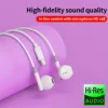 HIfi Headphones For Apple iPhone 15 Pro Max Half-in-Ear With Microphone Wired Earphone For Samsung Huawei Xiaomi USB-C Earphones 2