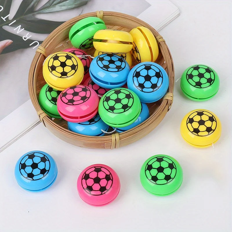 10–30 Stück Mini-Fußball-Yo-Yo-Bälle, Kunststoffstange, Fußball, Partyspiele, Sportthema, Geburtstagsgeschenke, Pinata-Füller und Schulpreise – Detail 1