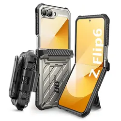 Ultimate Rugged Protective Case with Holster & Kickstand - Enhanced Hinge Protection by SUPCASE for Pc + tpu (TiGray)
