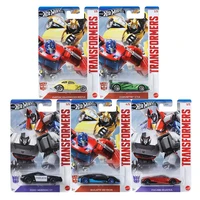 Hot Wheels Transformers GDG83 Bumblebee Custom Volkswagen Ford Mustang Pagani Huayra Bugatti Veyron Corvette 1/64 Car Model Toy 1