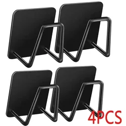 Multipurpose Kitchen and Bathroom Storage Organizer and Holder (Black - 4pcs)