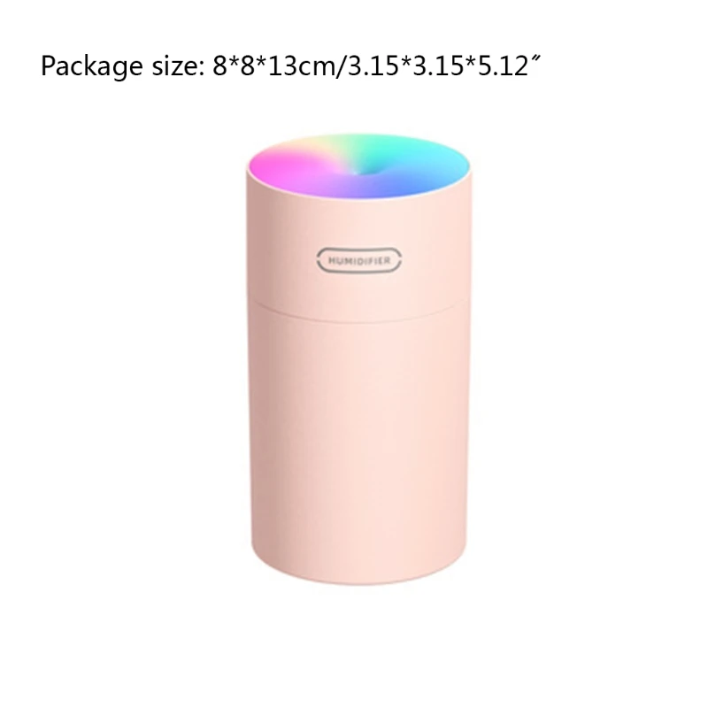 Y1UB 자동차 가습기 USB 휴대용 디퓨저 공기 청정기 LED 분위기 빛 다채로운