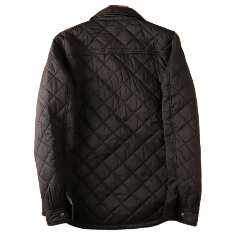 Mens Bomber Jackets Diamond Quilted Fall Winter Rib Varsity Lightweight Winter Coat Waterproof Thermal Outdoor Jacket 2
