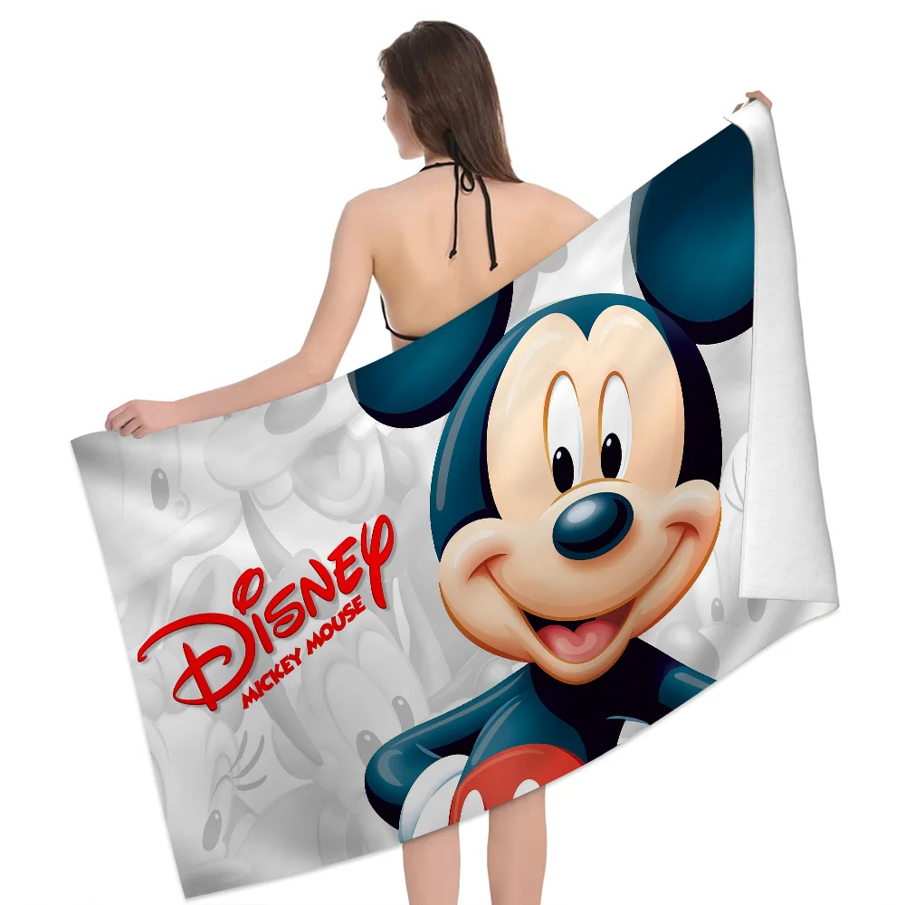 Cute M-Mickey Mouse Microfiber Blanket Quick Drying Beach Towels Oversized Printing Super Absorbent Pool Towel Blanket 5