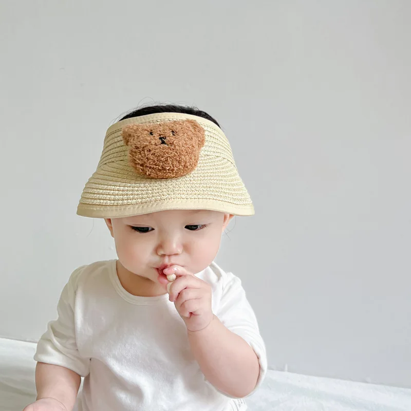Summer Foldable Empty Snapback Baseball Caps Korean Style Children Straw  Sunhats For Boys Girls Sunshade Fishing Hats