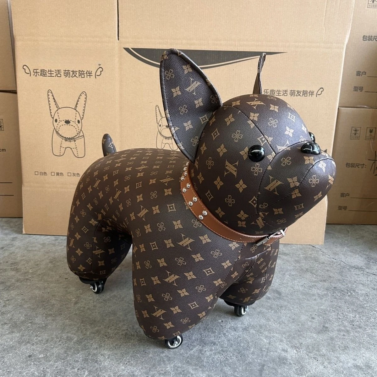 French Bulldog Pet Stool Creative Animal Chair Kids Shoe Stool Living Room Decor Luxury Gift Home Housewarming Party Presen