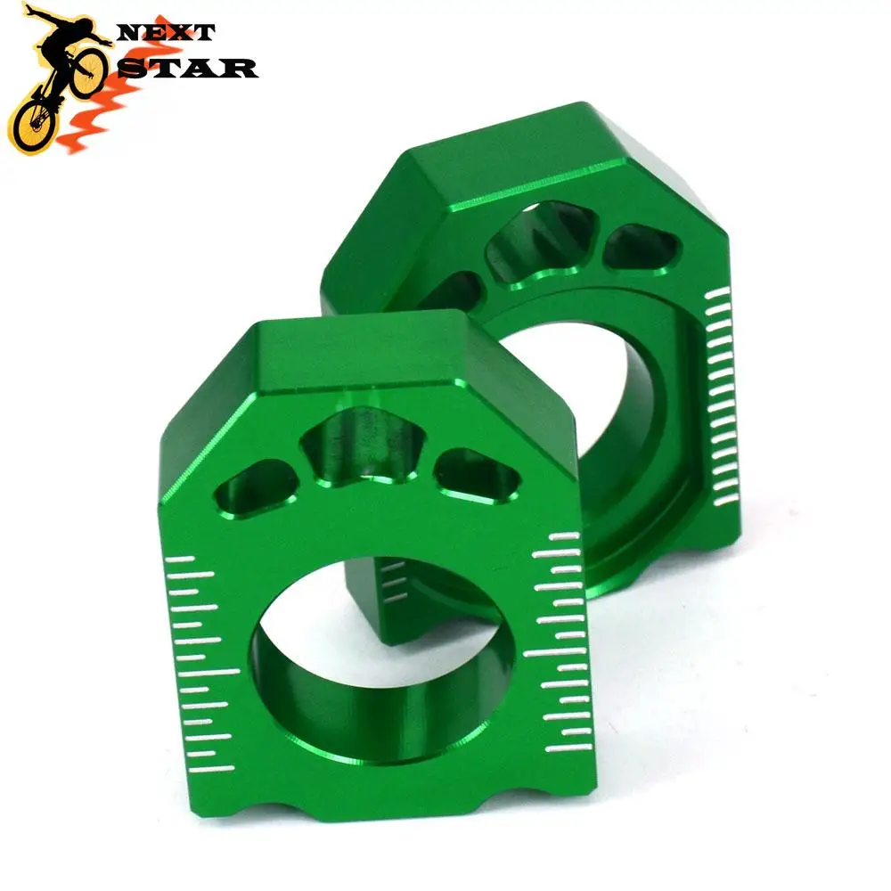 Motorcycle CNC Rear Adjuster Block Chain For KAWASAKI KX125 KX 125 KX250 2003-2008 KX250F 2004- KX450F 2006- KX 250 450