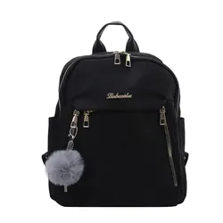 High - Capacity Black Travel Backpack - Harajuku Style Unisex Schoolbag (Black)