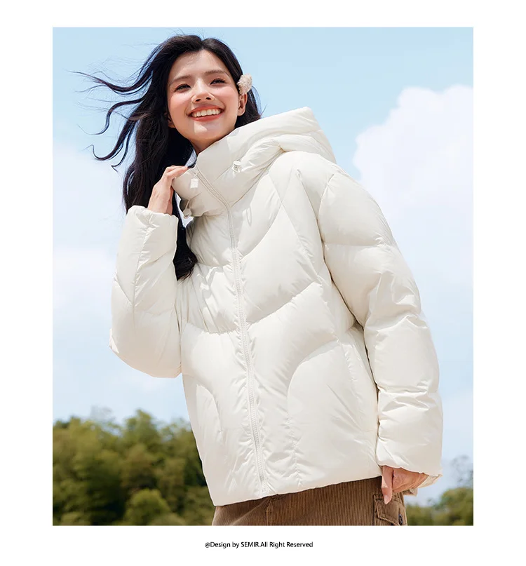 Down Jacket Women Mid-Length Waterproof and Warm Winter Oversize Hooded Versatile Coat