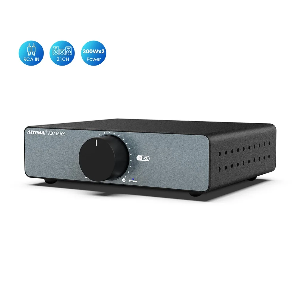 AIYIMA A07 MAX Stereo Power Amplificador 300W×2 TPA3255 Class D Digital Speaker Amp BTL Audio Amplifier for Passive Speaker aiyima tpa3255 bluetooth sound amplifier audio high power amplifiers class d 2 0 channel 300w 2 stereo amp hd lossless