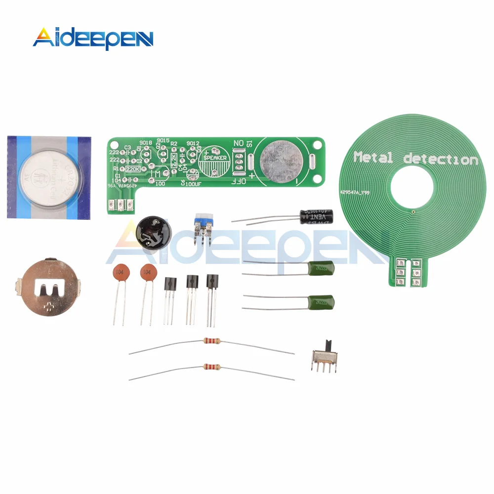 Metal Detector Kit Electronic Kit DC 3V-5V Non-contact Sensor Board Module DIY Electronic Part Metal Detector DIY Kit with Case 4