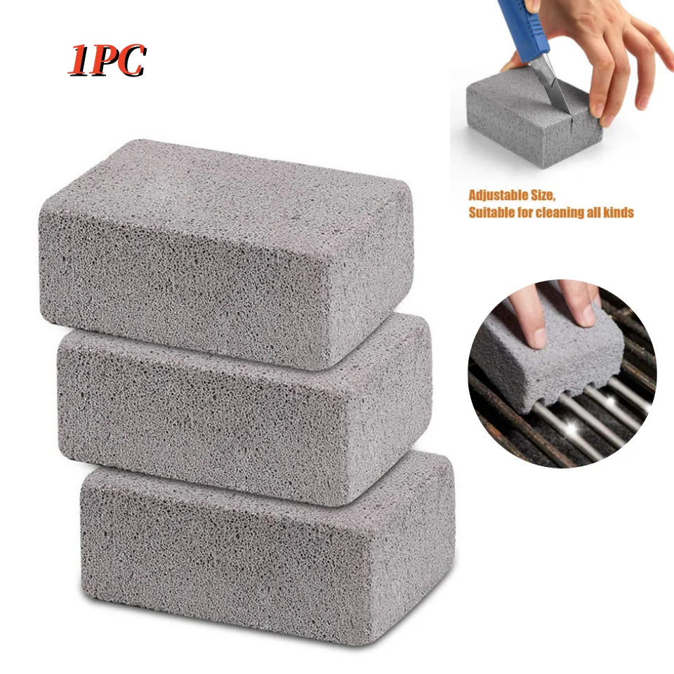 BBQ Grill Cleaning Brush Brick Block Barbecue Cleaning Stone Pumice Brick For Barbecue Rack Outdoor Kitchen BBQ Tools New