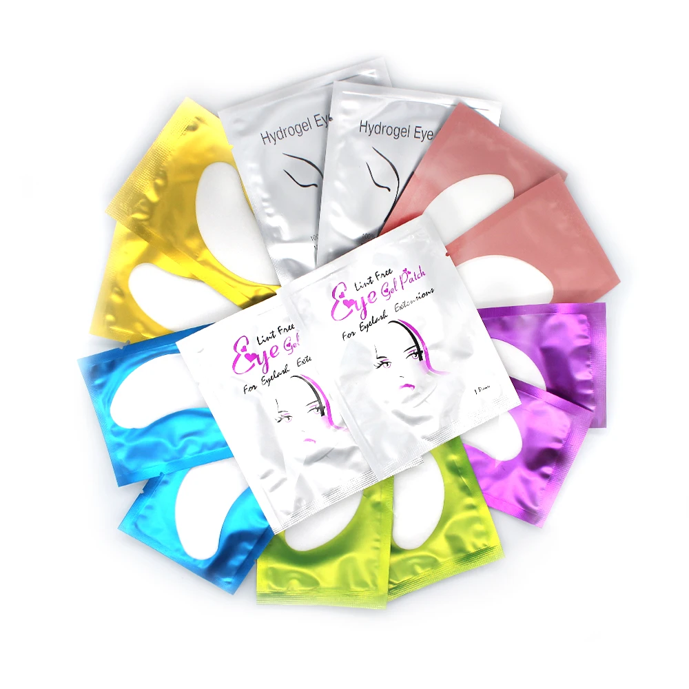

20/50/100 Pairs Patches for Building Hydrogel EyePads Eyelash Extension Paper Stickers Lint Free Under Eye Pads Makeup Supplies