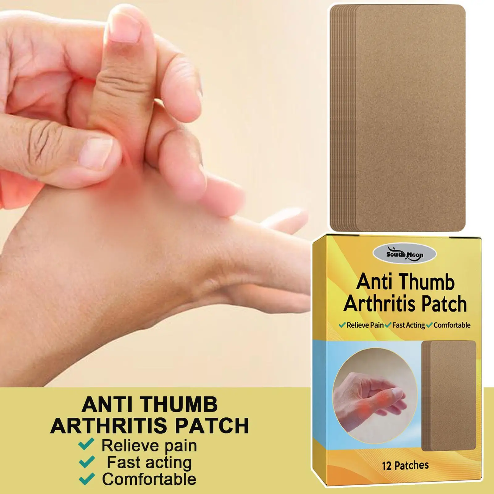 

12pcs/box Anti Thumb Arthritis Patch Pain Relief Patch Anti-Inflammatory Analgesic Paste Patch Pain Relaxing Massage Plasters