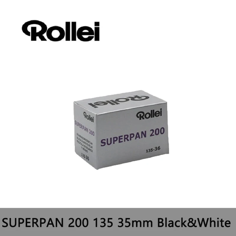 Original Rollei SUPERPAN 200 120mm Black & White Negative Film（36 Exposures/Roll）Professional 1-10 Rolls For 120 Film Camera