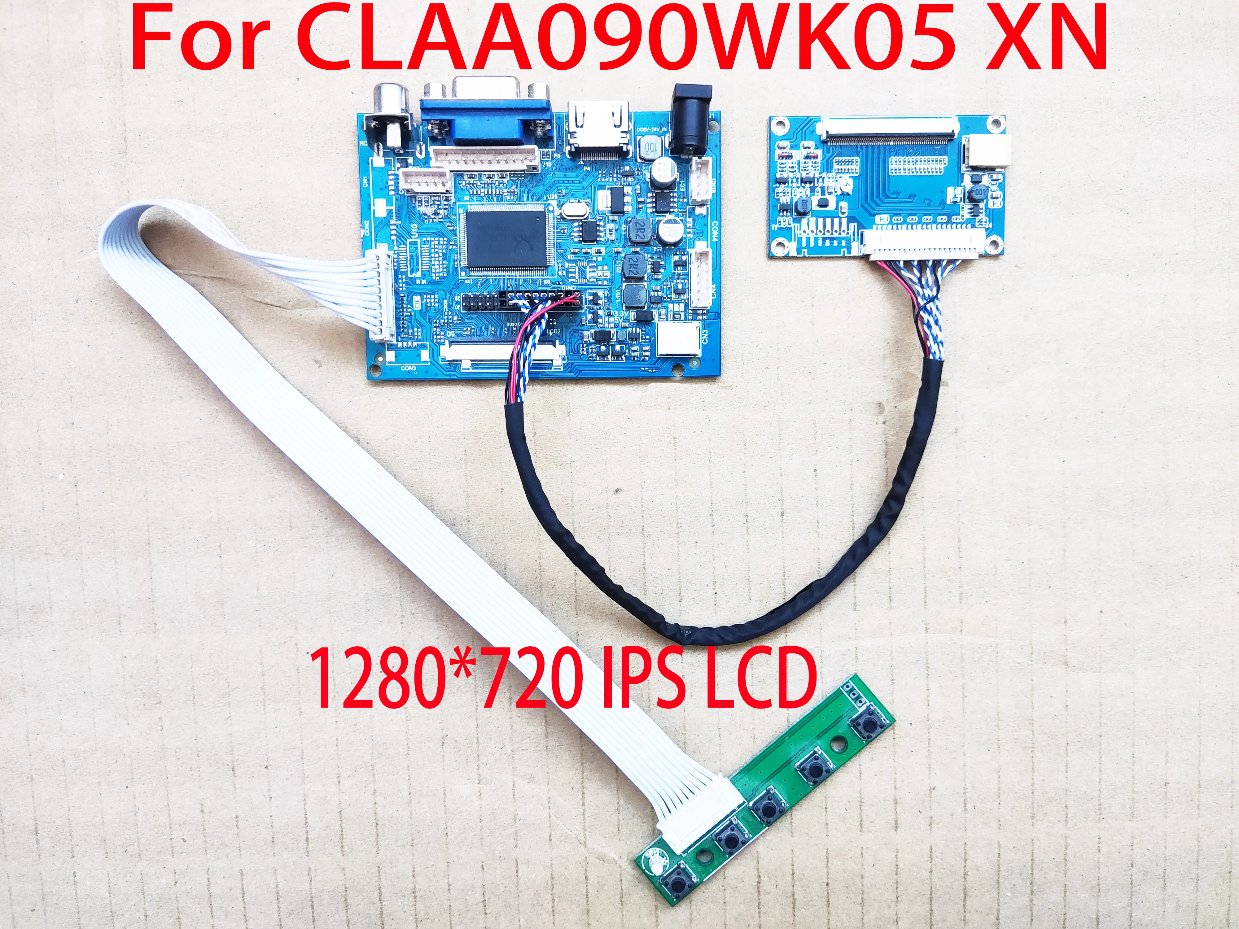 Placa de Motorista Compatível Hdmi Ttl Vga Lvds av para Cla090wk05 xn 60pin 1280*720 Controlador Exibição