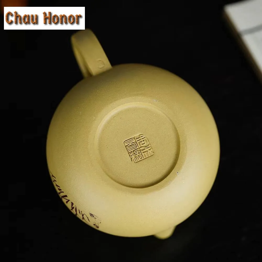 280ml Master Handmade Yixing Purple Clay Tea Pot Authentic Beauty Xishi Pot Raw Ore Zisha Puer Tea Infuser Customized Teaware