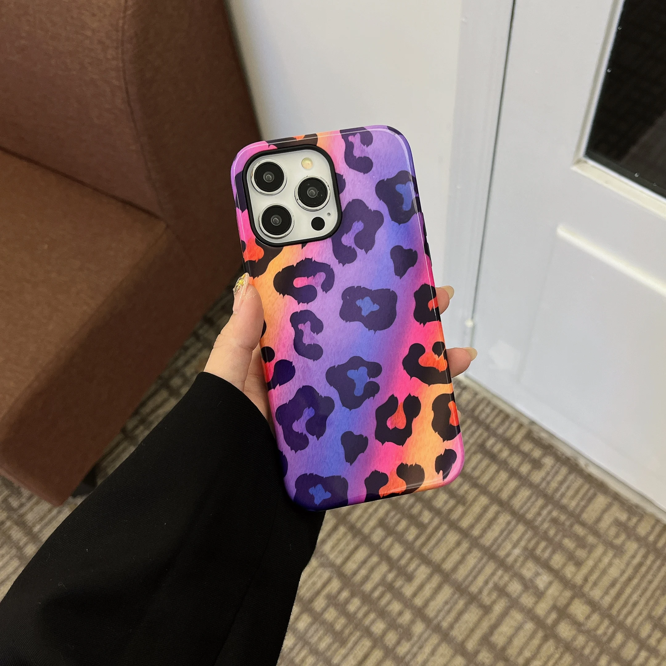 Colorful Leopard Pattern Case for iPhone