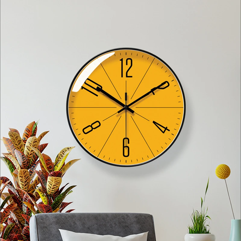 Atomic Wall Clock Battery Operated Round Analog Modern Wall Clock Automatically Clock for Office Classroom Bedroom Living Room - 5