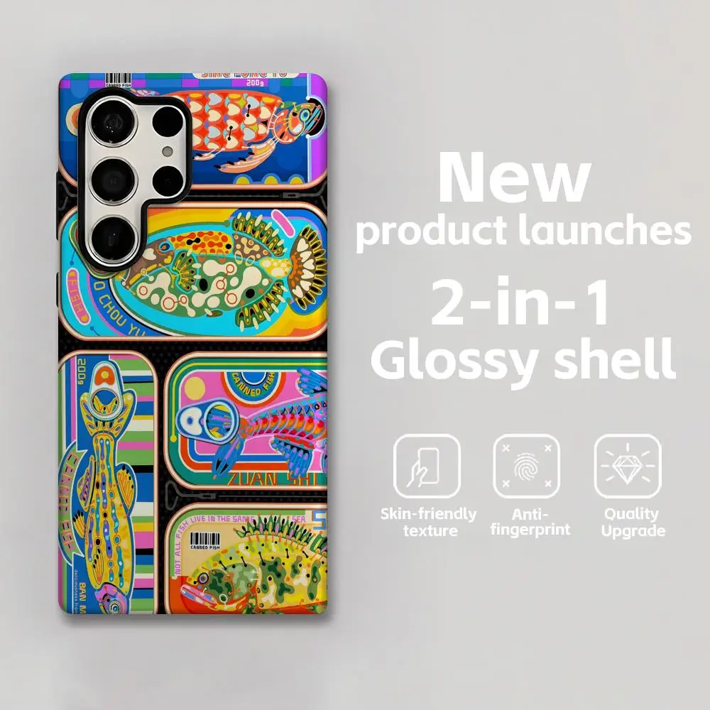 Sardines 2-in-1 Glossy Shell Phone Case