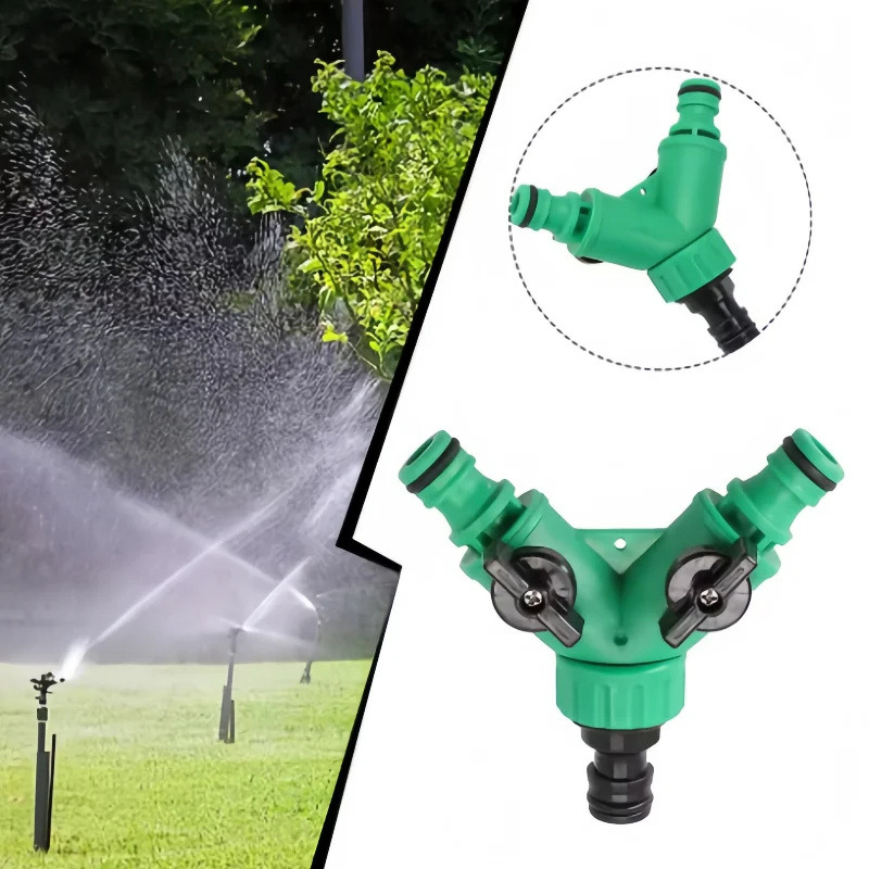 2 Way Garden Water Pipe Connectors Y Shape Splitter Valve