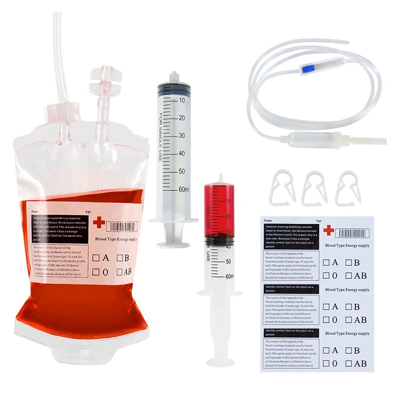 400ml Halloween PVC Blut beutel Vampir Bluts aft Trink beutel Beutel Horror Requisiten Halloween Party Dekoration Cosplay Lieferungen – Detail 8
