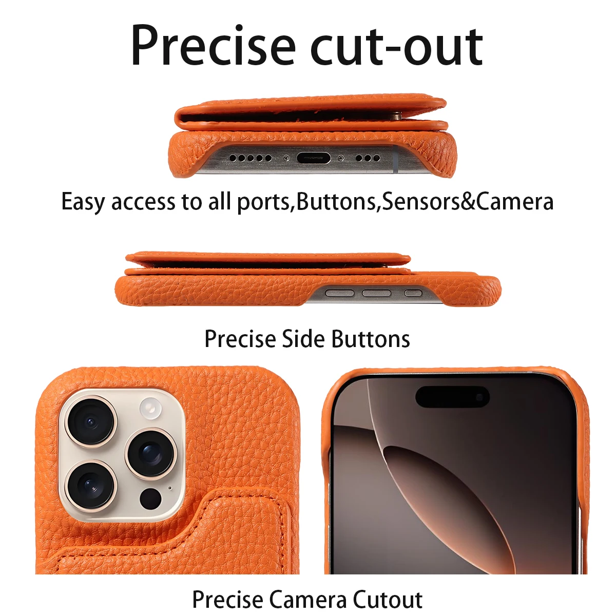 Stylish PU Leather Phone Case with Magnetic Closure & Built-in Stand