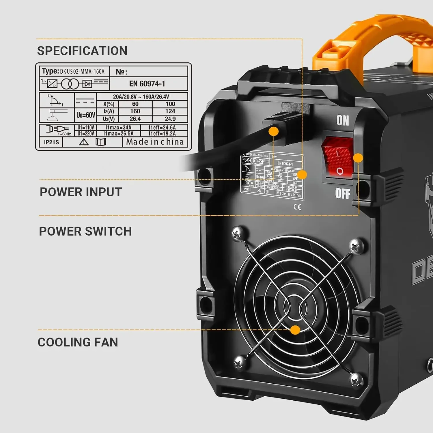 Stick Welder 160A ARC/Lift TIG 2-in-1 Welding Machine with 110v/220v Dual Voltage IGBT Inverter Welder 4