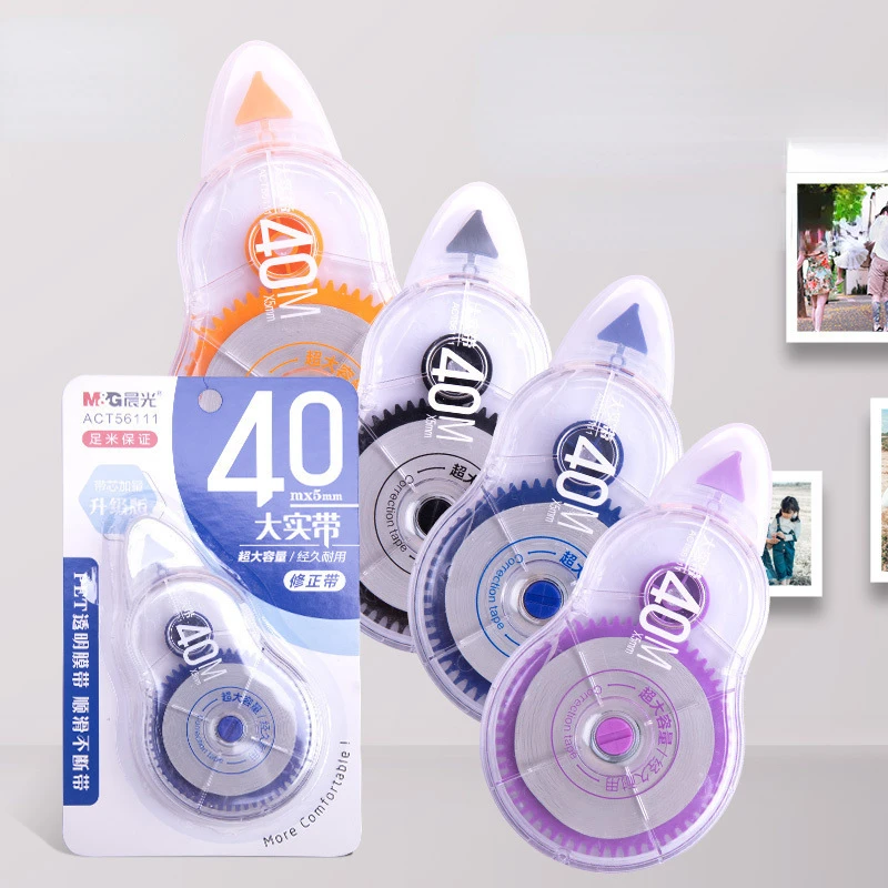 1 Pc 40M Correction Tape Roller White Sticker Tape for Student Error Eraser School Office Supplies Stationery