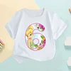 Fairy Tinker Bell Princess Number Print Kids T shirt Girls Clothes 1 2 3 4 5 6 7 8 9 Years Birthday Baby Boys T-Shirts,HKP2444 4