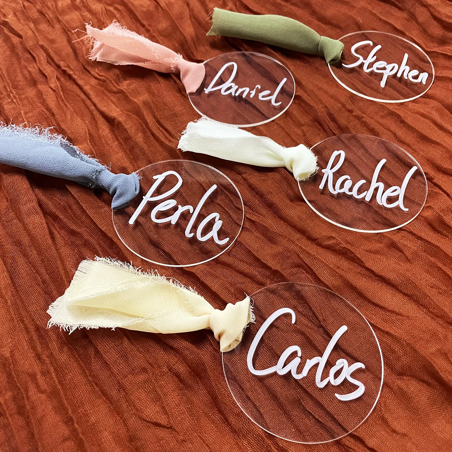 Place Cards Acrylic Wedding Place Card Wedding Decoration Seating Cards DIY Hanging Sign 10/20/50Pcs