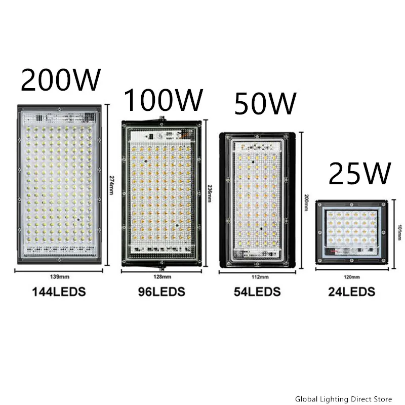 야외 방수 태양광 투광 램프, 정원 거리 풍경 스포트라이트, 벽 조명, 50 W, 100 W, 200W, 30 