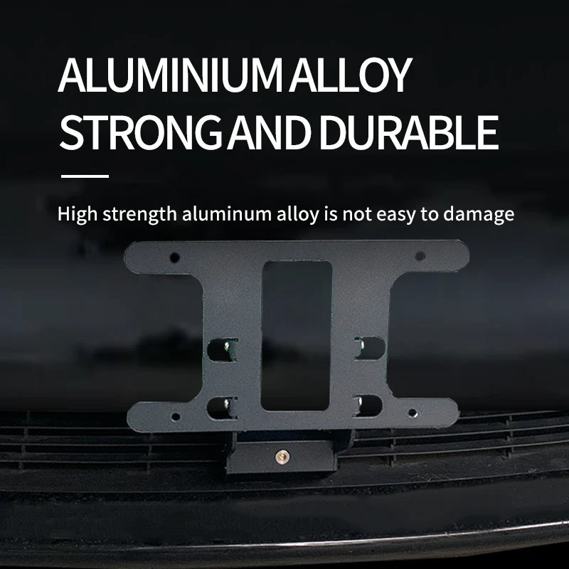No Drill License Plate Holder for Tesla Model 3 Y Front License Plate Bracket Mounting Kit with Anti-Theft Features Accessories
