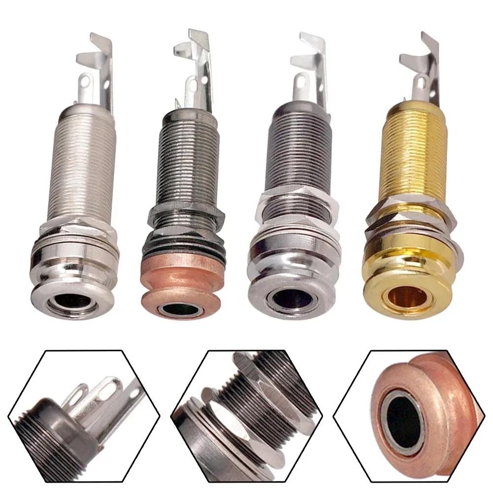 2023 일렉트릭 기타베이스 엔드 핀 잭 출력 잭용 스레드 실린더 출력 스트랩 엔드 핀 6.35mm 스테레오 1/4 인치 소켓 플러그