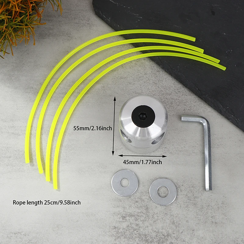 Universal Aluminum Trimmer Head Four Trimmer Lines Brush Cutter Grass Head Replacement Tool Part Grass Cutting