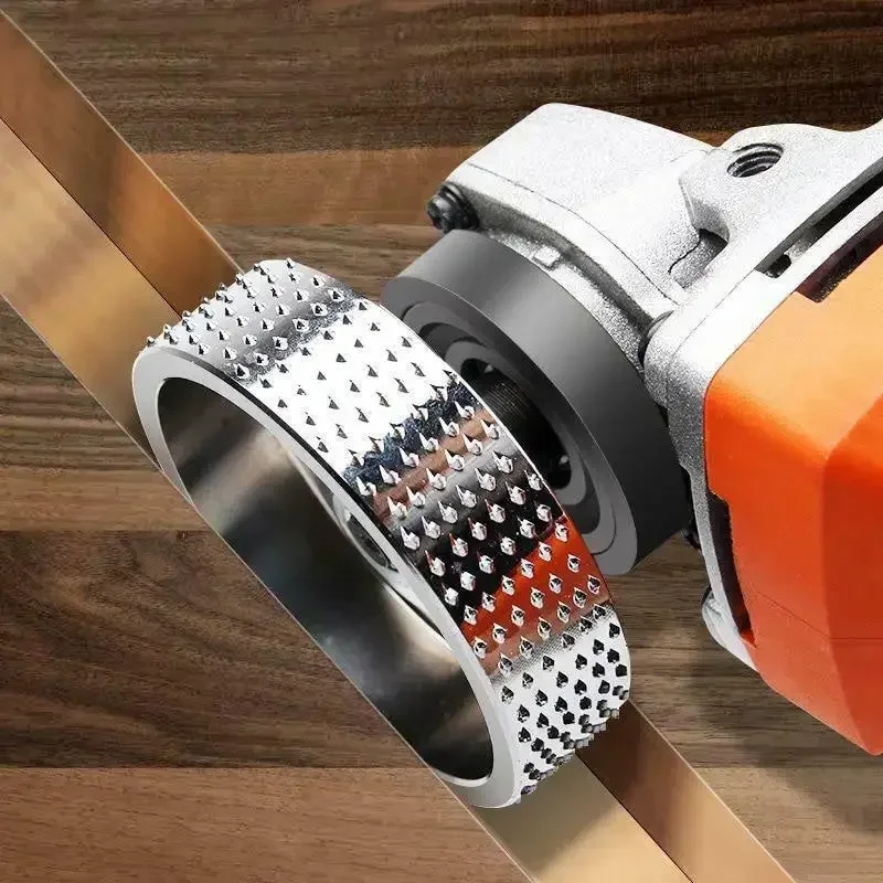 Round Wood Angle Grinding & Polishing Wheel - Tungsten Carbide Abrasive Rotary Disc