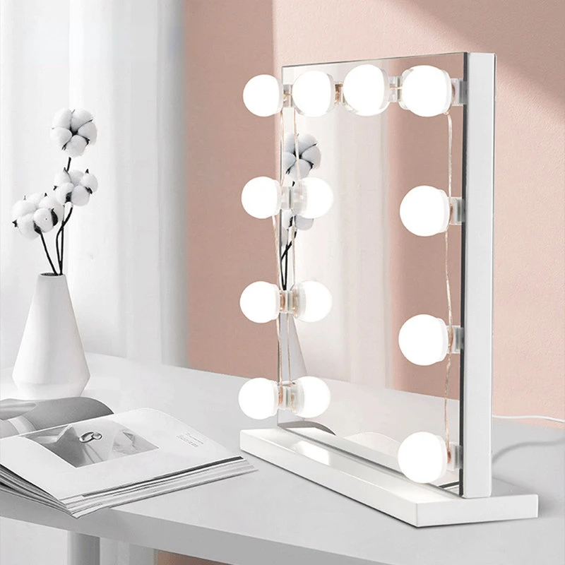 6/8/10 Bulbs Makeup Mirror Light Led Touch Dimming Vanity Dressing Table Lamp Bulb USB Wall Lamp