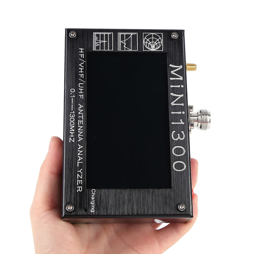 휴대용 스탠딩 웨이브 RF 멀티미터 터치스크린 알루미늄 쉘 미니 1300 벡터 네트워크 분석기 HF VHF UHF 모든 밴드