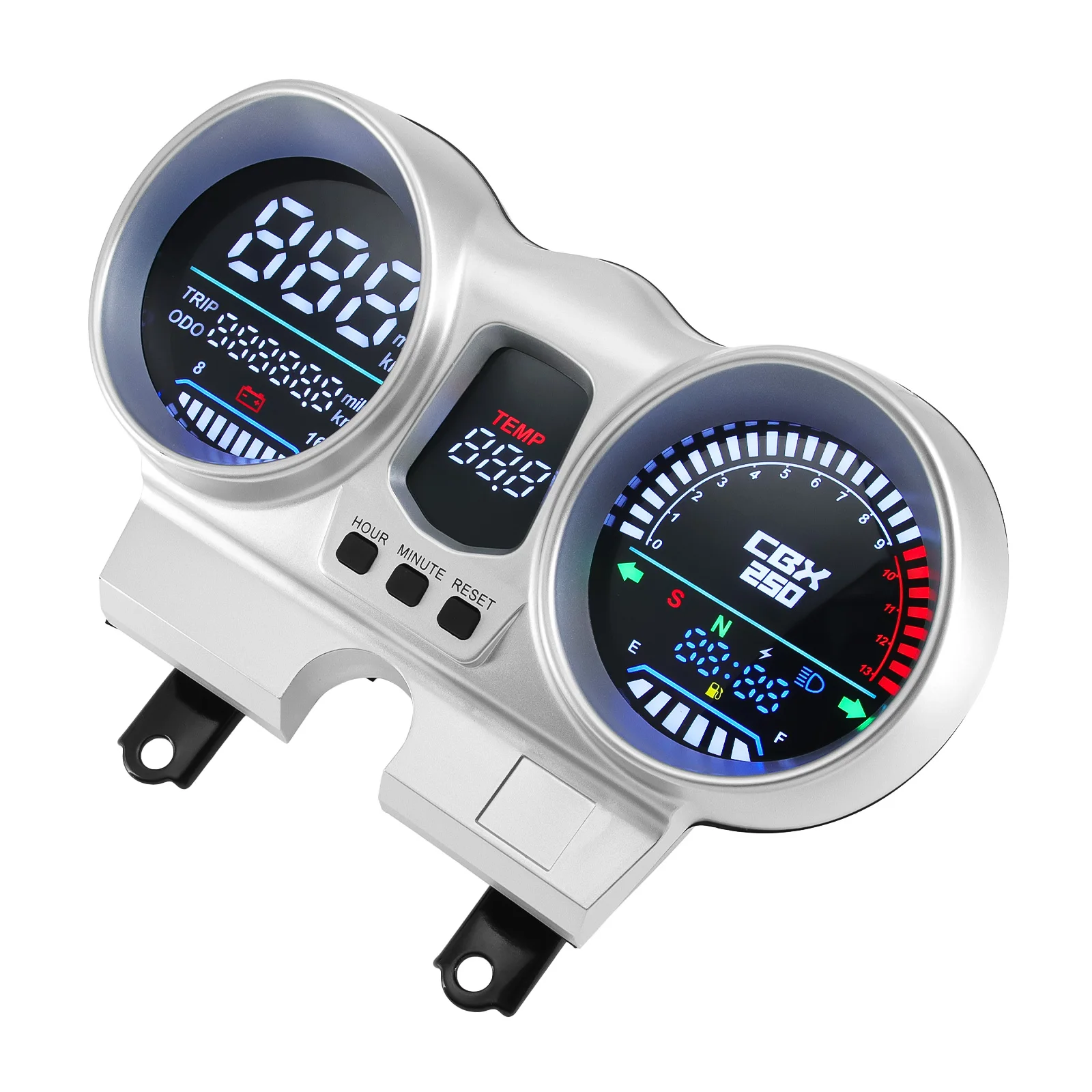 LED Dashboard Motorcycle Tachometer LCD Digital Speedometer OEM 37100-KPF-961 Fo