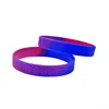 50 Pcs Pink Purple and Blue Subsection Color Pride Silicone Rubber Adult Size 3