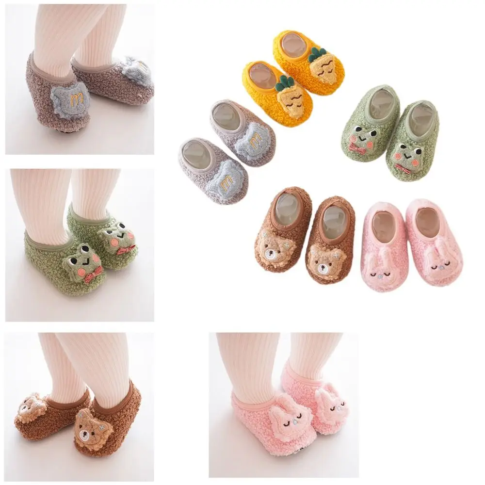 

Winter Warm Toddler Socks 2023 Cartoon Printed Anti-slip Kids Slippers Socks Thicken Socking Girls Boys