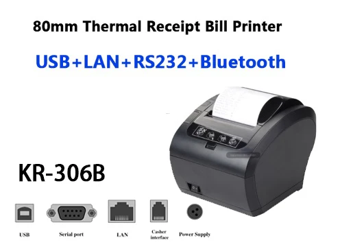 80mm 300m/s Thermal Receipt Printer POS Billing Printer Wireless WIFI/Bluetooth Printer Auto Cutter Android/iOS/Windows ESC/POS mini smartphone photo printer Printers